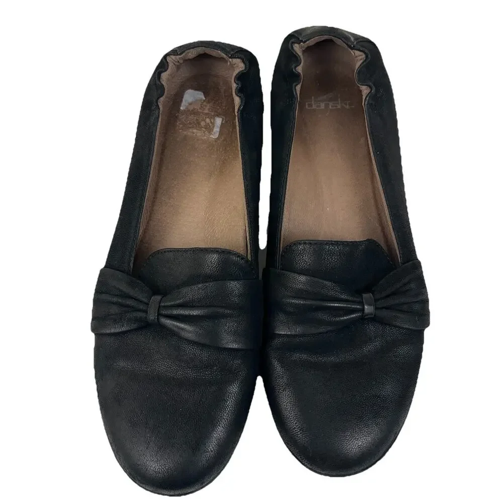 Dansko Karen Burnished Nubuck Leather Slip On Loafer Womens 38 US 7.5/8